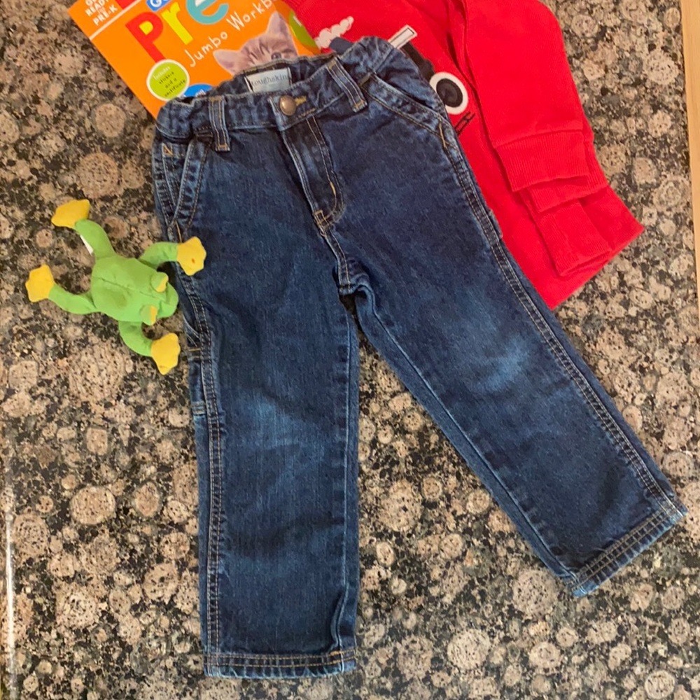 Toughskins straight leg adjustable waist jeans